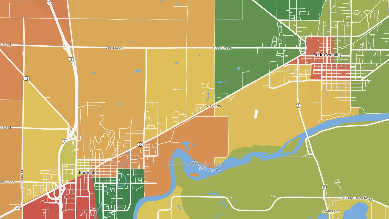 Sterling, WA Map of Vandalism Rates