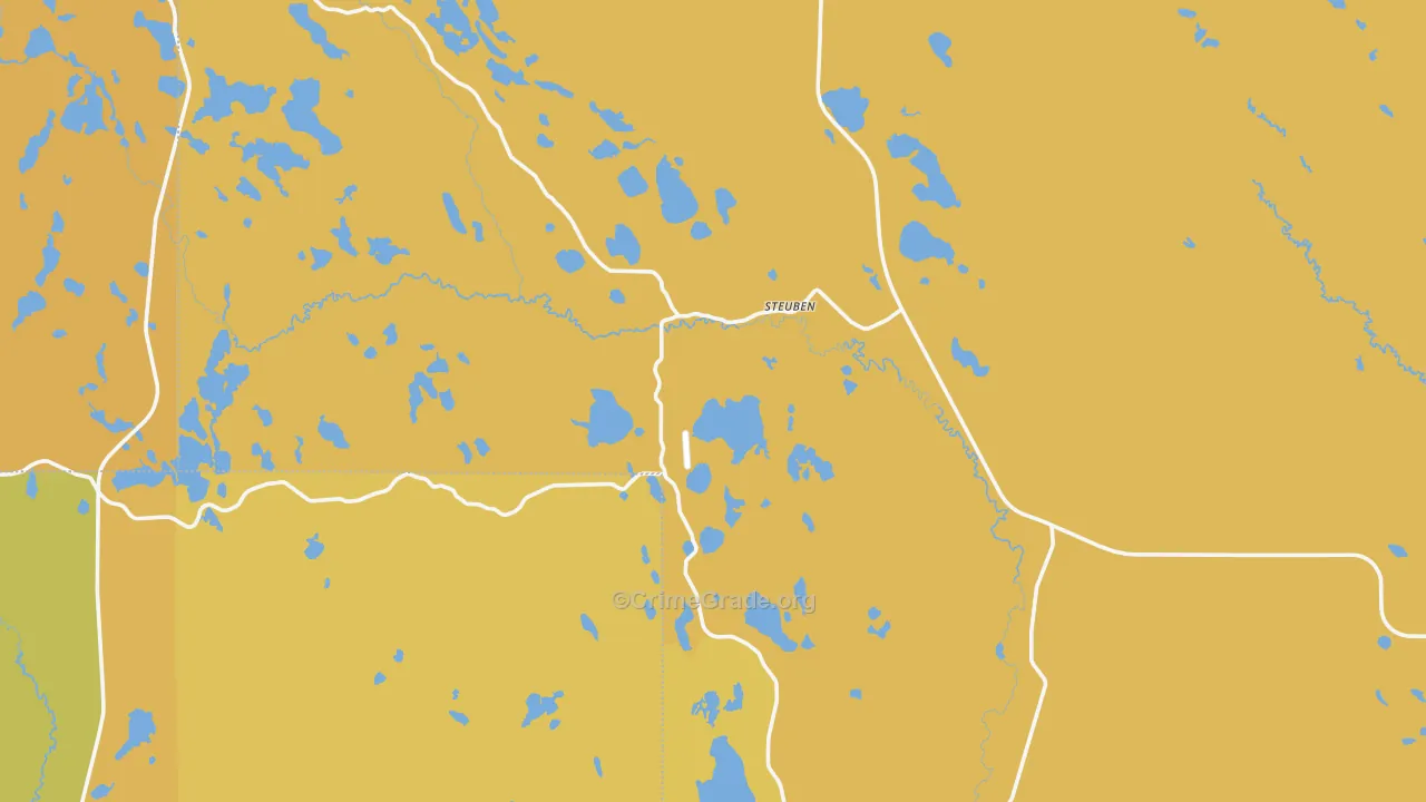 Steuben, MI Map of Vandalism Rates