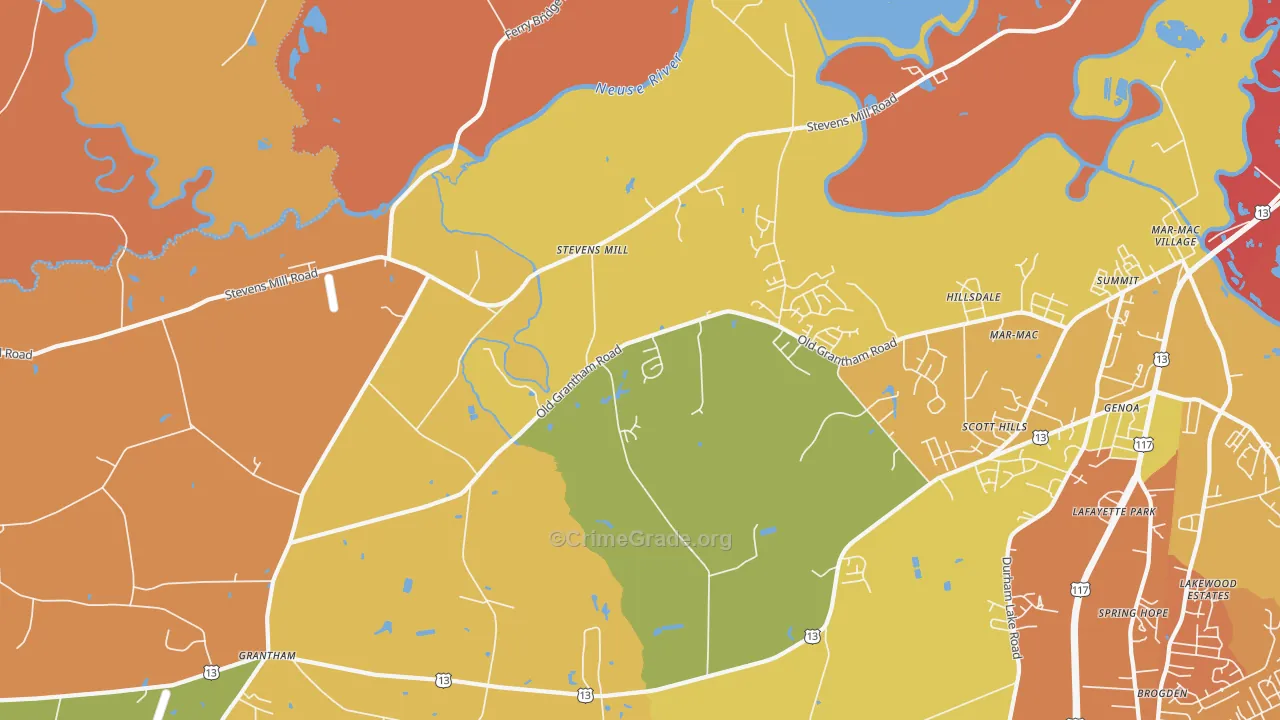 Stevens Mill, NC Map of Vandalism Rates