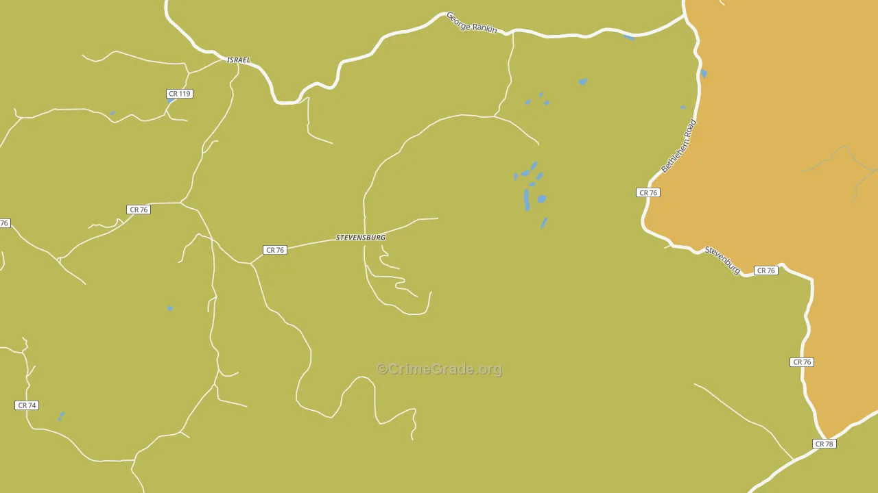 Stevensburg, WV Map of Vandalism Rates