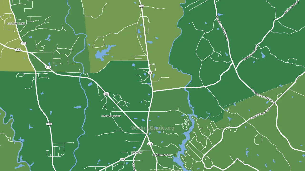 Stewart, GA Map of Vandalism Rates