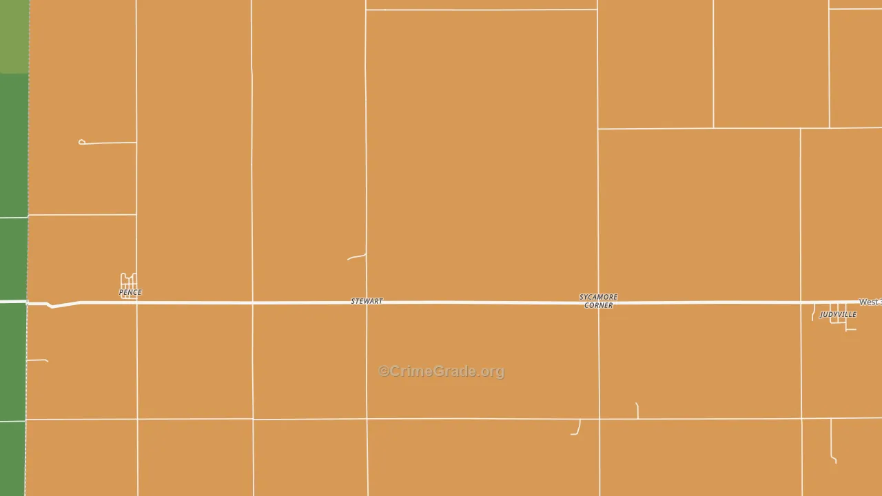 Stewart, IN Map of Vandalism Rates