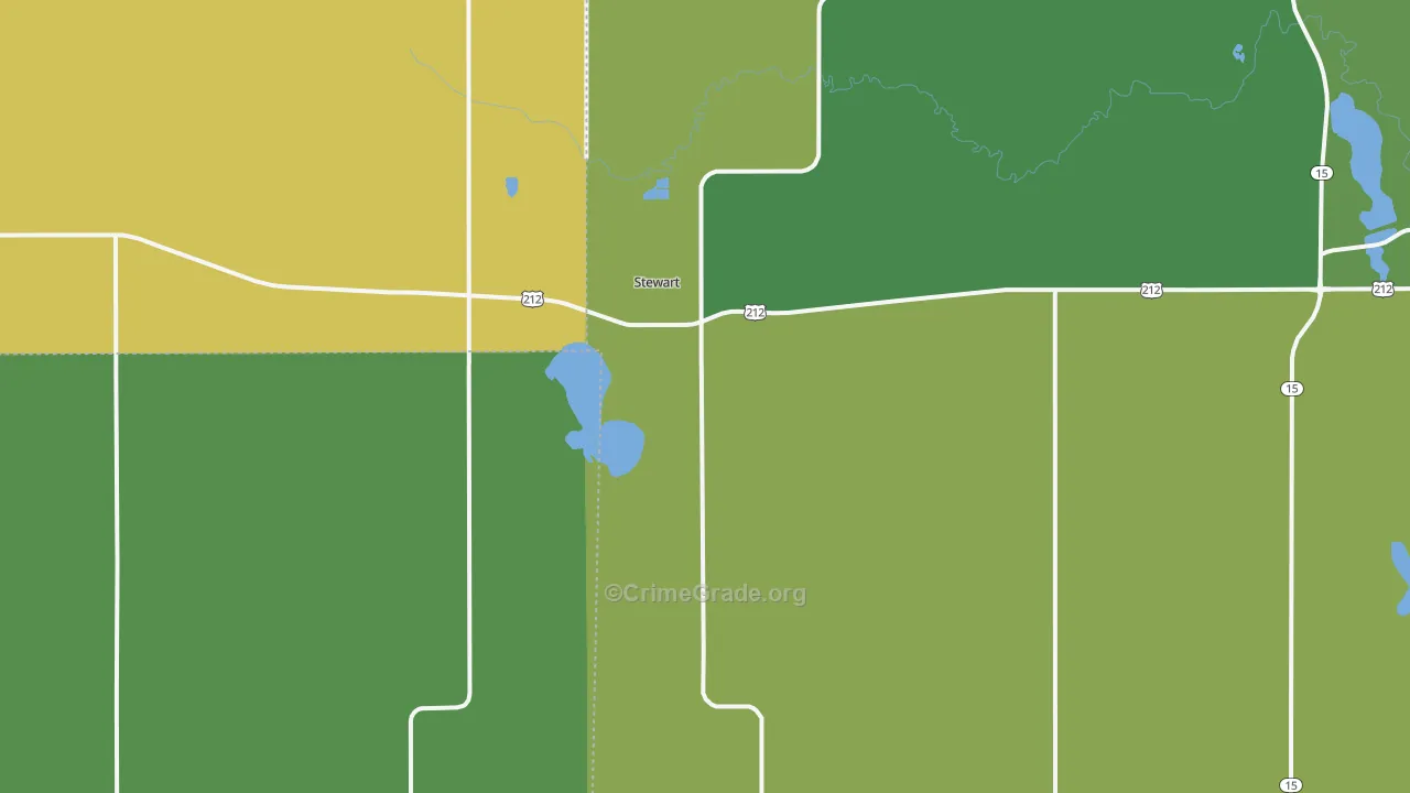 Stewart, MN Map of Vandalism Rates