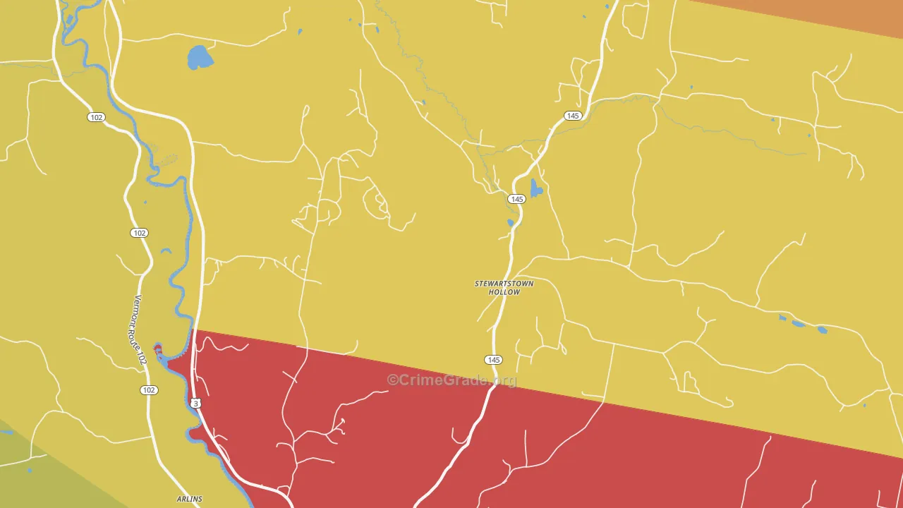 Stewartstown Hollow, NH Map of Vandalism Rates