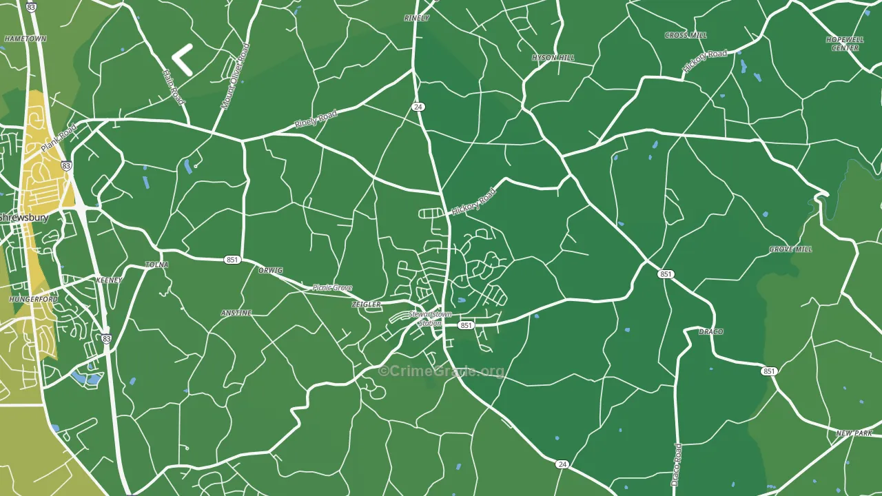 Stewartstown, PA Map of Vandalism Rates