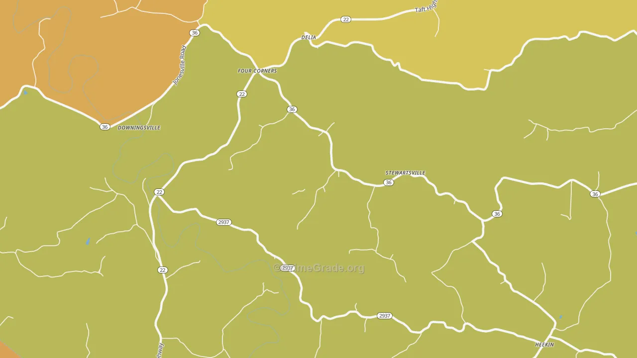 Stewartsville, KY Map of Vandalism Rates