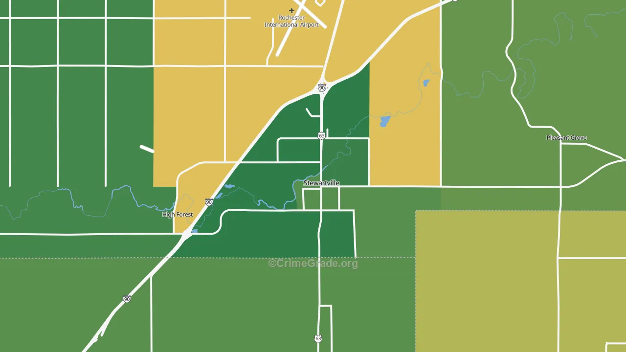 Stewartville, MN Map of Vandalism Rates