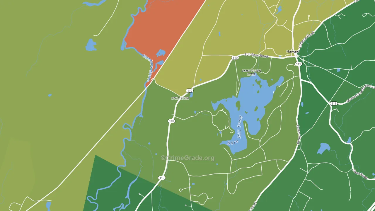 Still River, MA Map of Vandalism Rates
