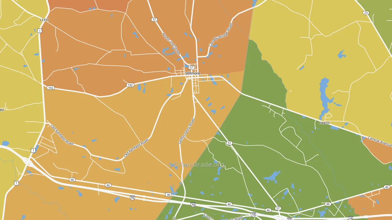 Stillmore, GA Map of Vandalism Rates