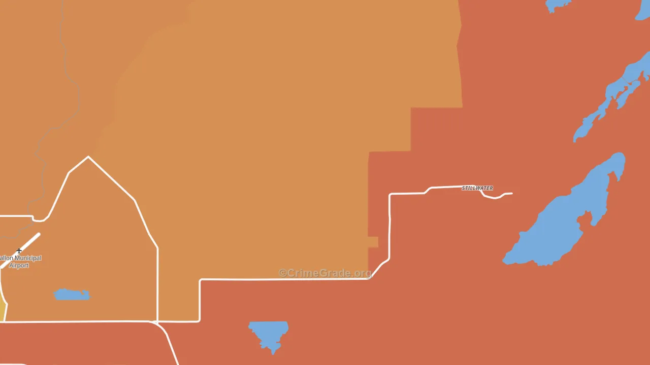 Stillwater, NV Map of Vandalism Rates
