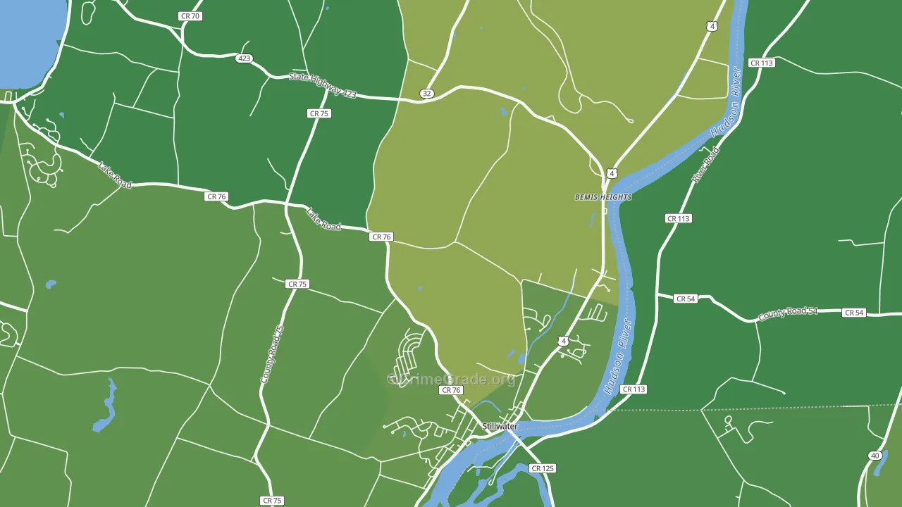 Stillwater, NY Map of Vandalism Rates