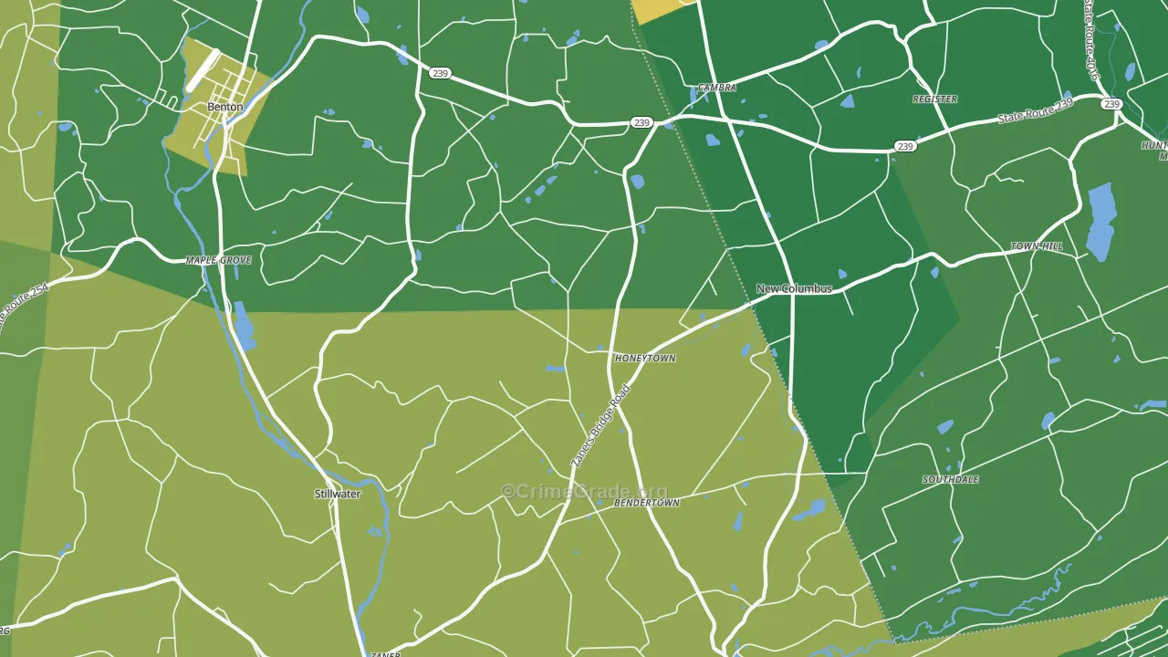 Stillwater, PA Map of Vandalism Rates
