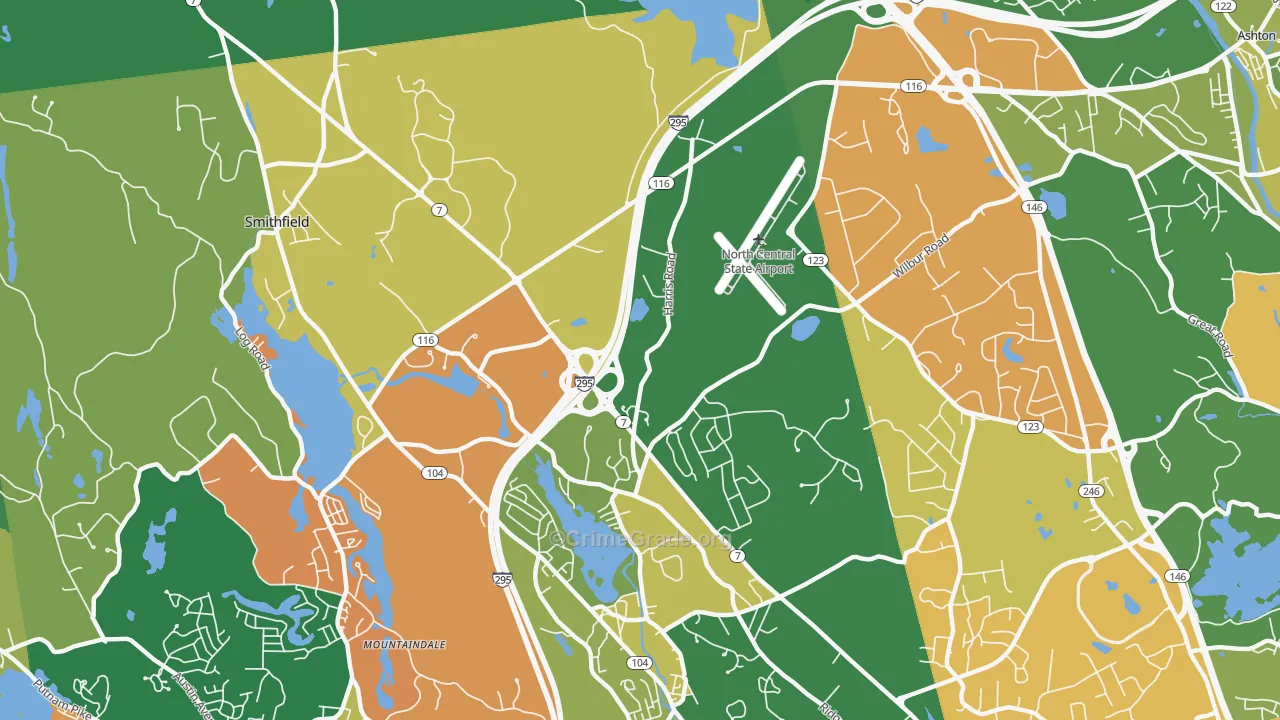 Stillwater, RI Map of Vandalism Rates