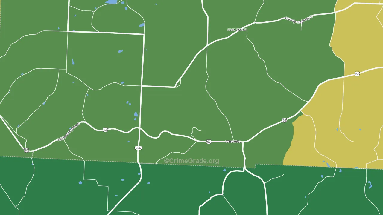 Stillwell, OH Map of Vandalism Rates