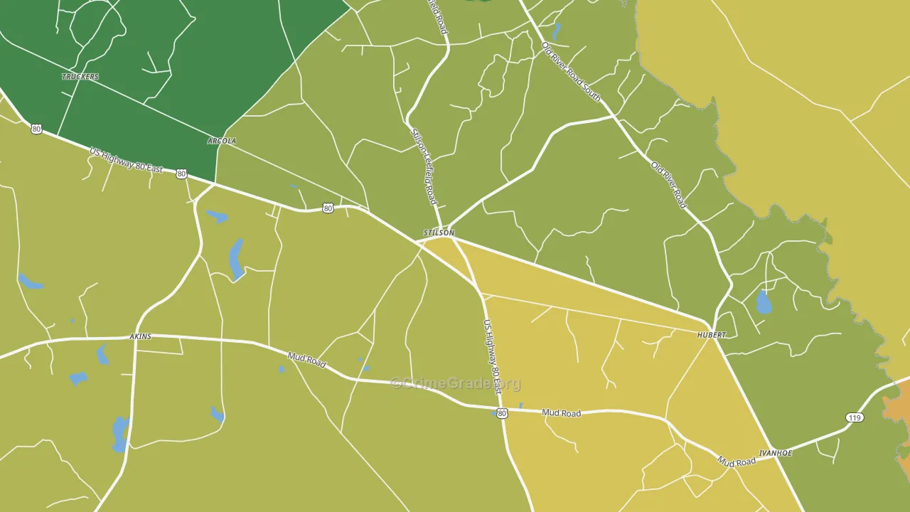 Stilson, GA Map of Vandalism Rates