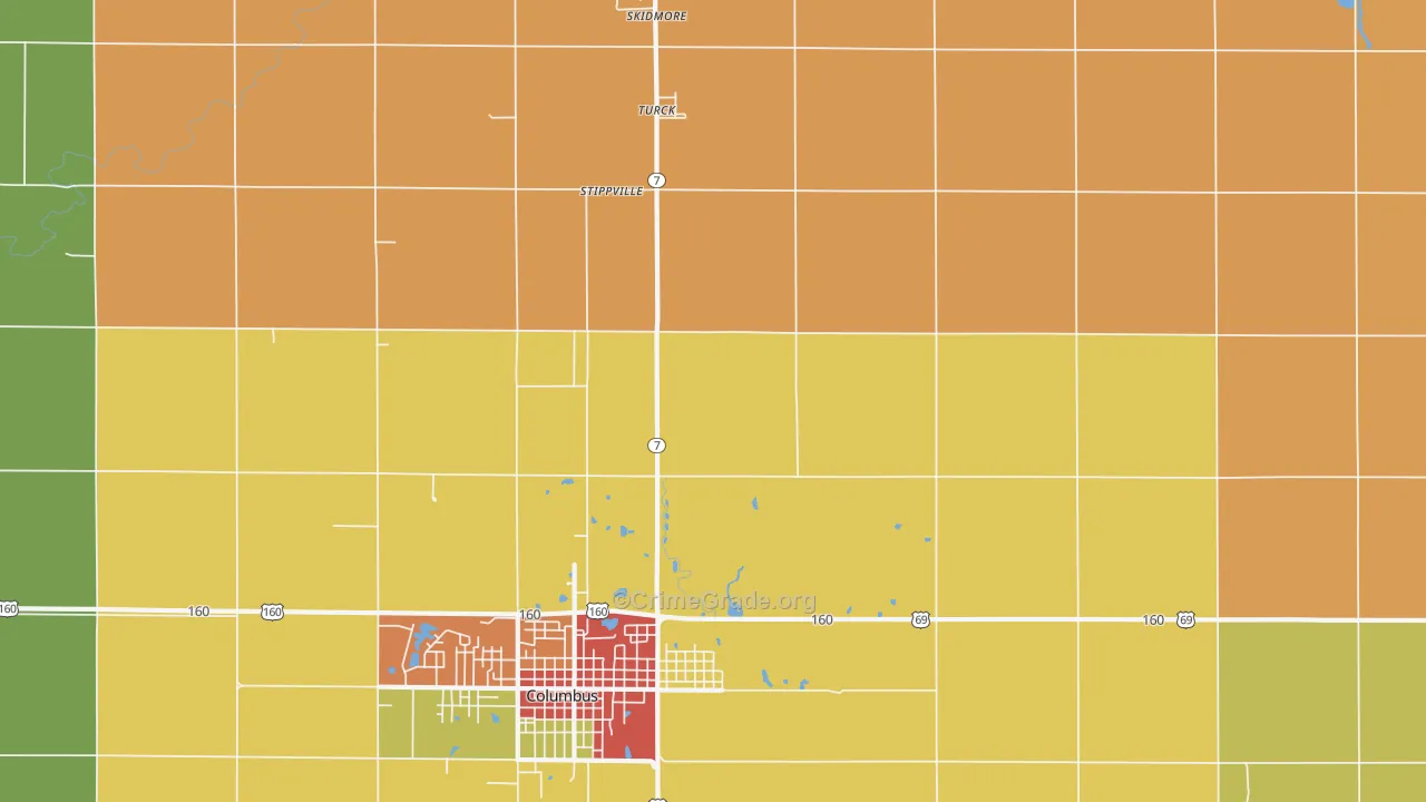 Stippville, KS Map of Vandalism Rates