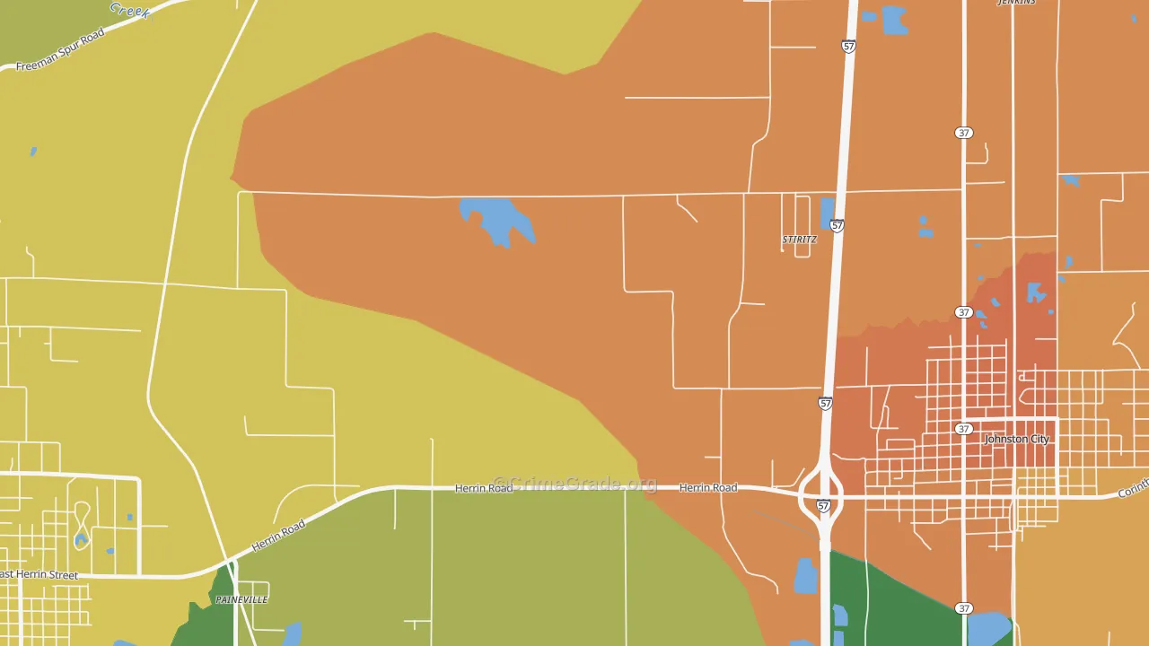 Stiritz, IL Map of Vandalism Rates