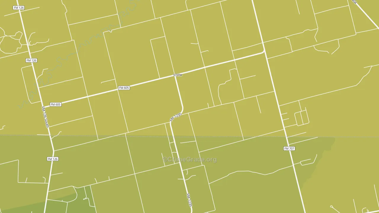 Stith, TX Map of Vandalism Rates