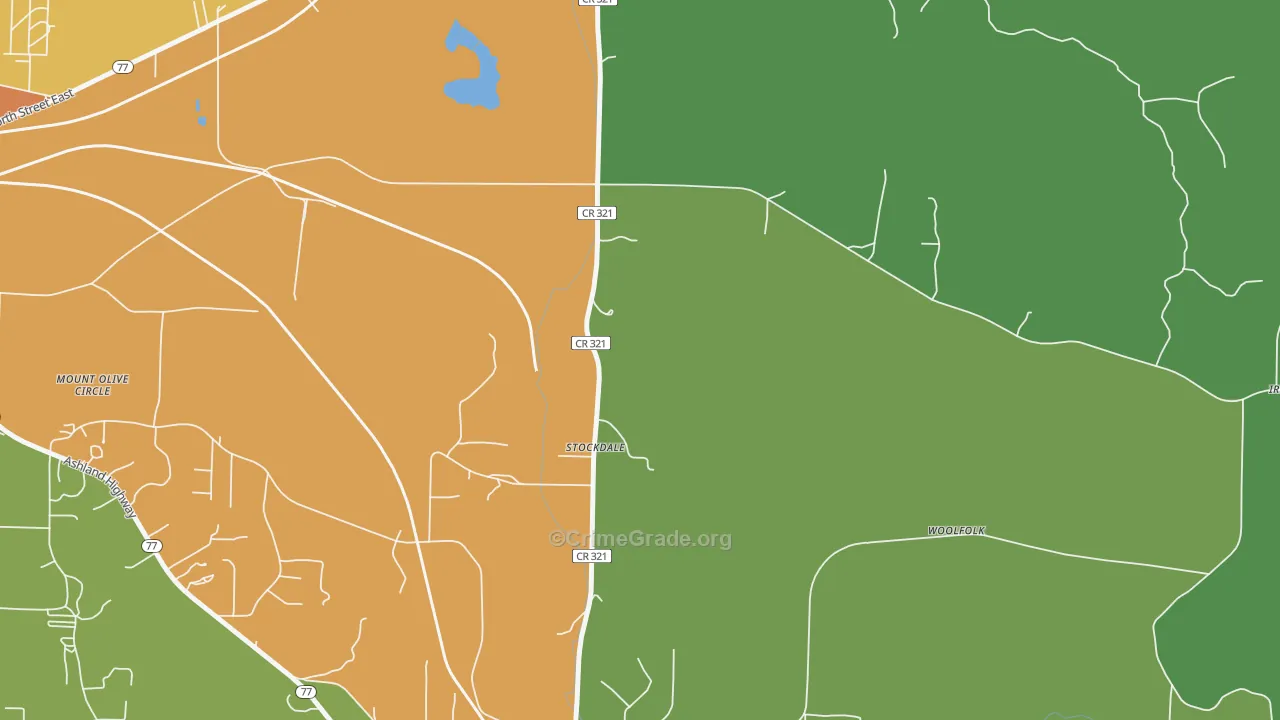 Stockdale, AL Map of Vandalism Rates