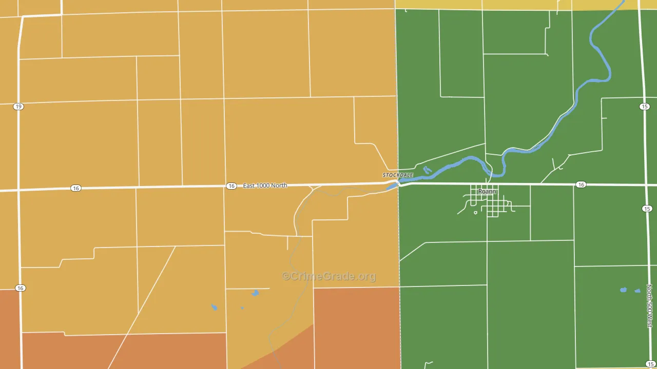Stockdale, IN Map of Vandalism Rates