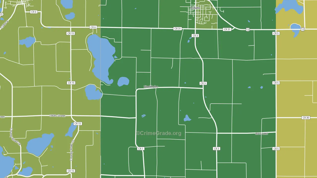 Stockholm, MN Map of Vandalism Rates