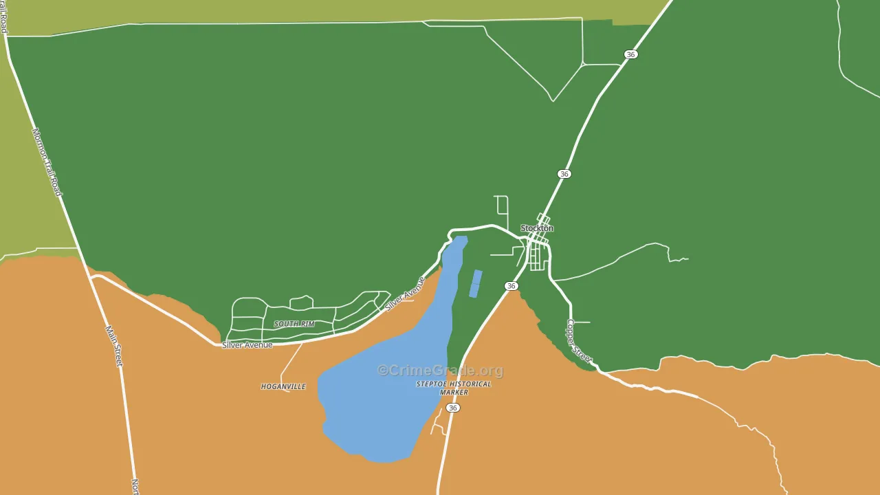 Stockton, UT Map of Vandalism Rates