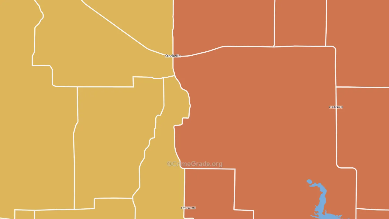 Stockville, NE Map of Vandalism Rates