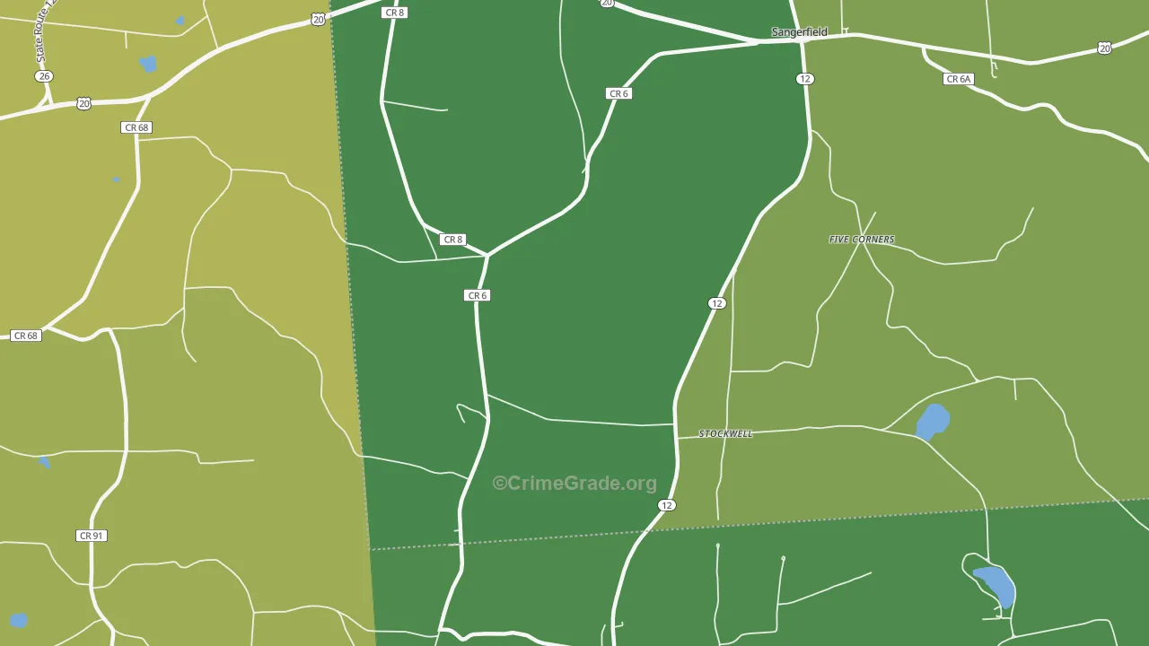 Stockwell, NY Map of Vandalism Rates