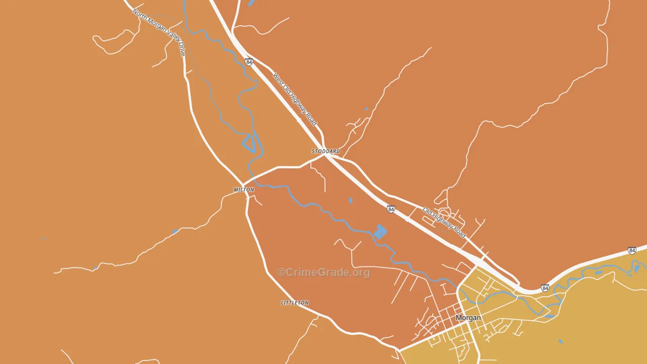 Stoddard, UT Map of Vandalism Rates