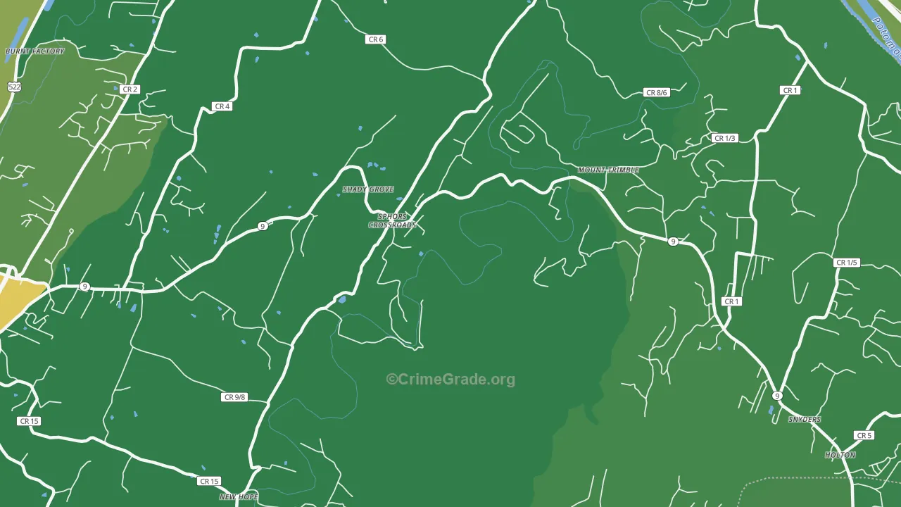 Stohrs Crossroads, WV Map of Vandalism Rates