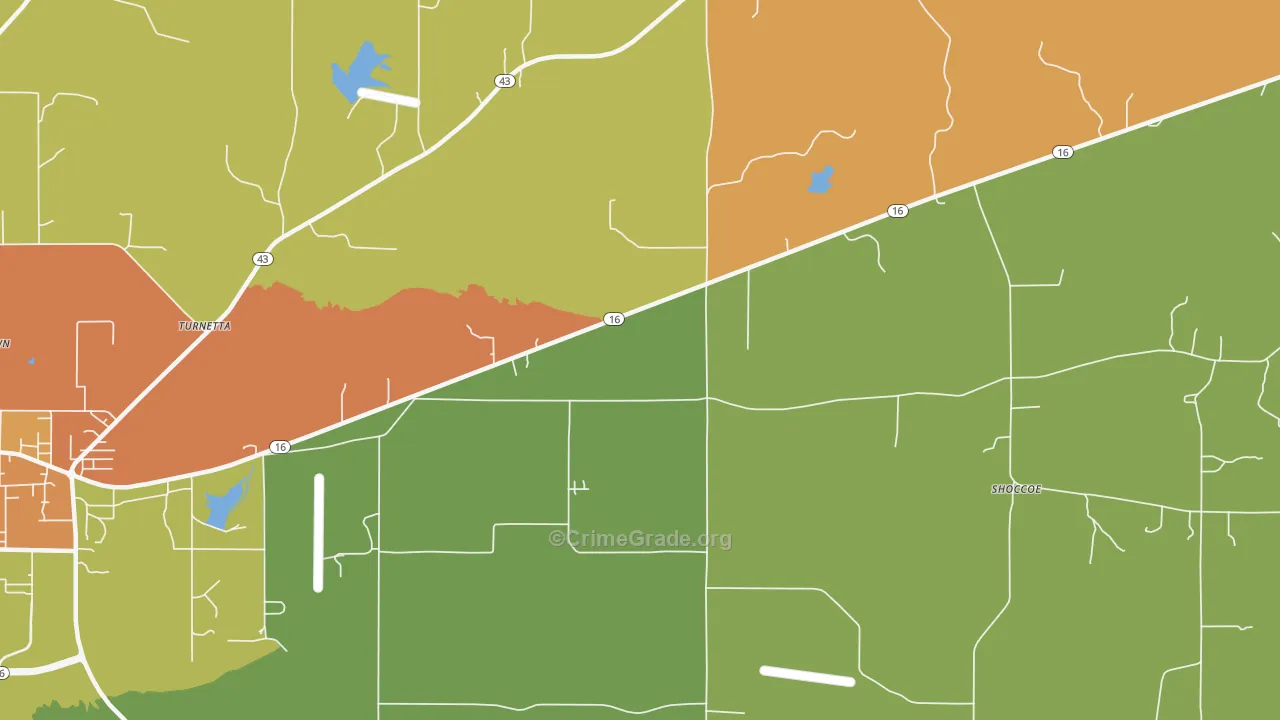 Stokes, MS Map of Vandalism Rates