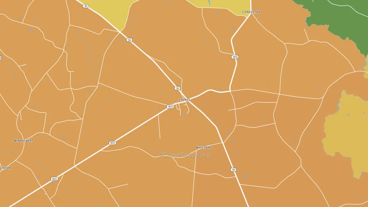 Stokes, NC Map of Vandalism Rates