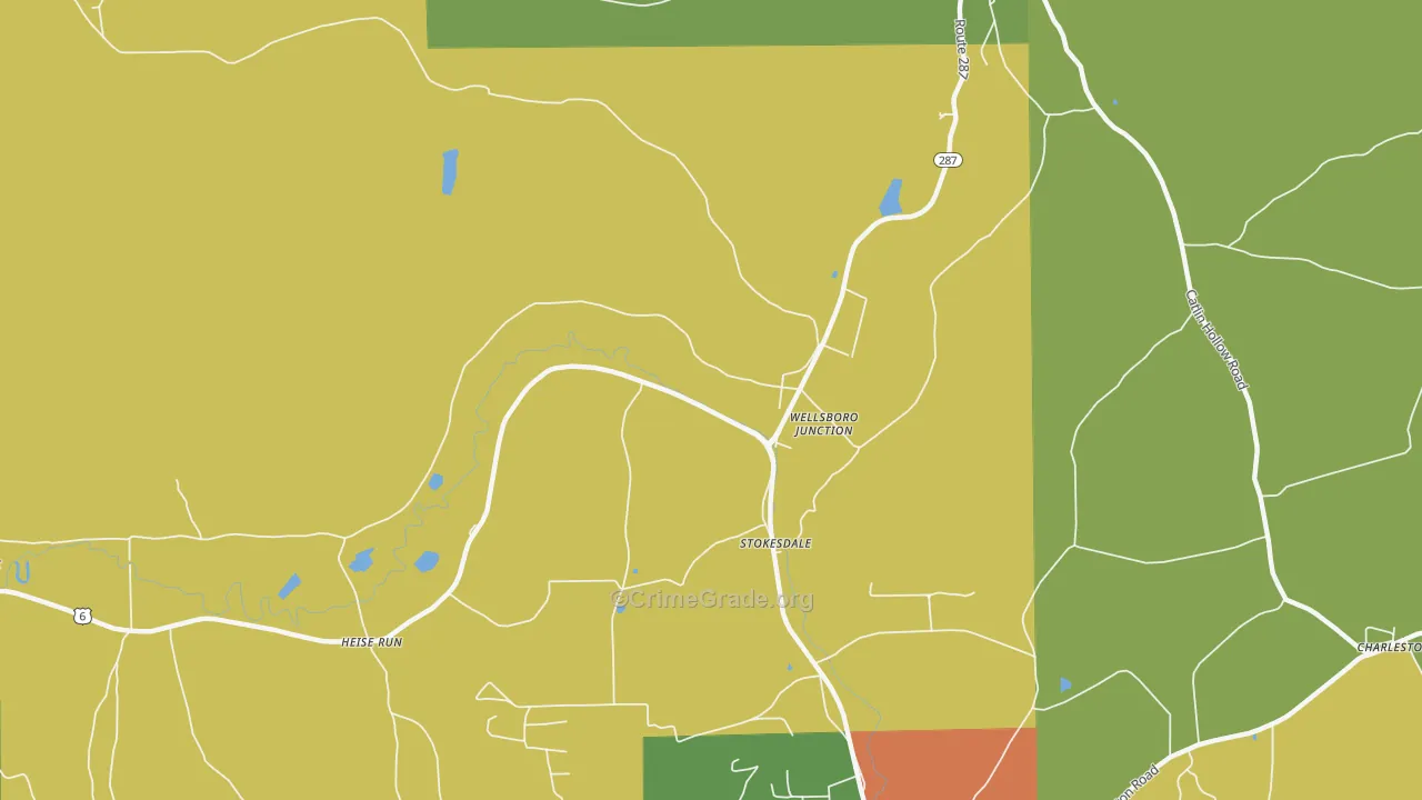 Stokesdale, PA Map of Vandalism Rates