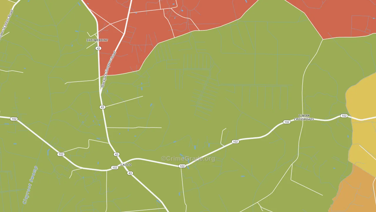 Stokestown, NC Map of Vandalism Rates