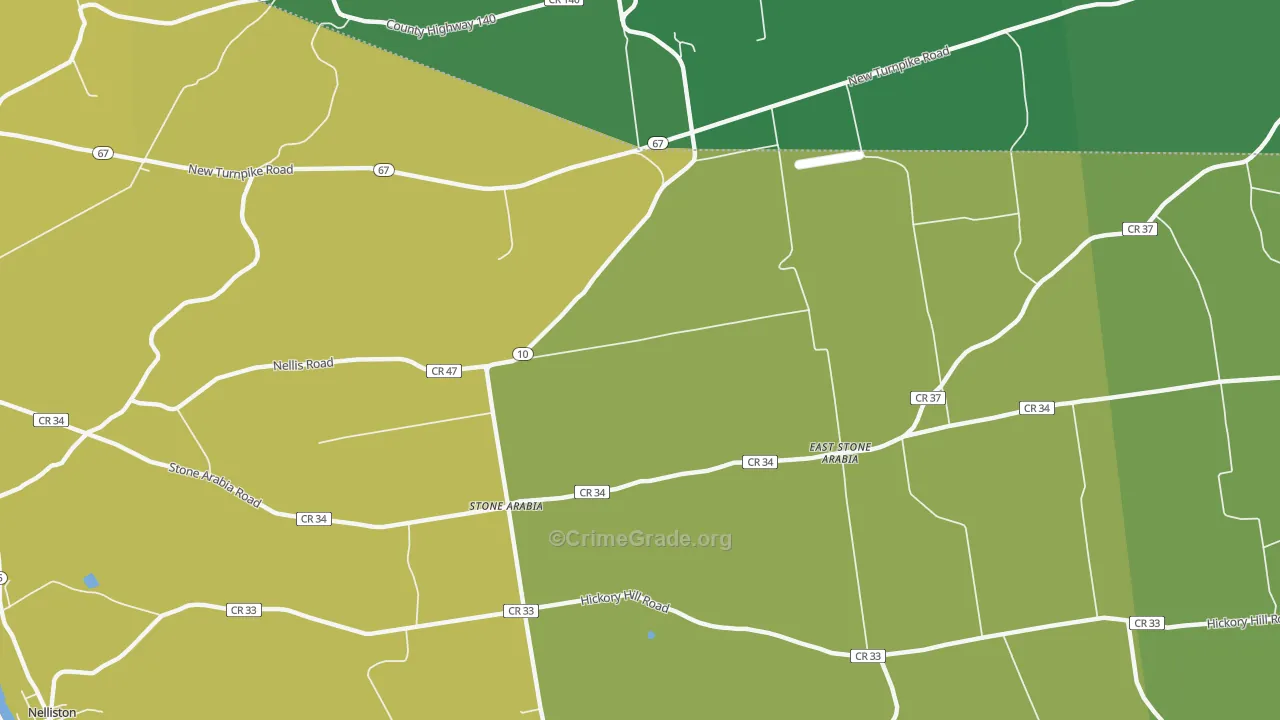 Stone Arabia, NY Map of Vandalism Rates