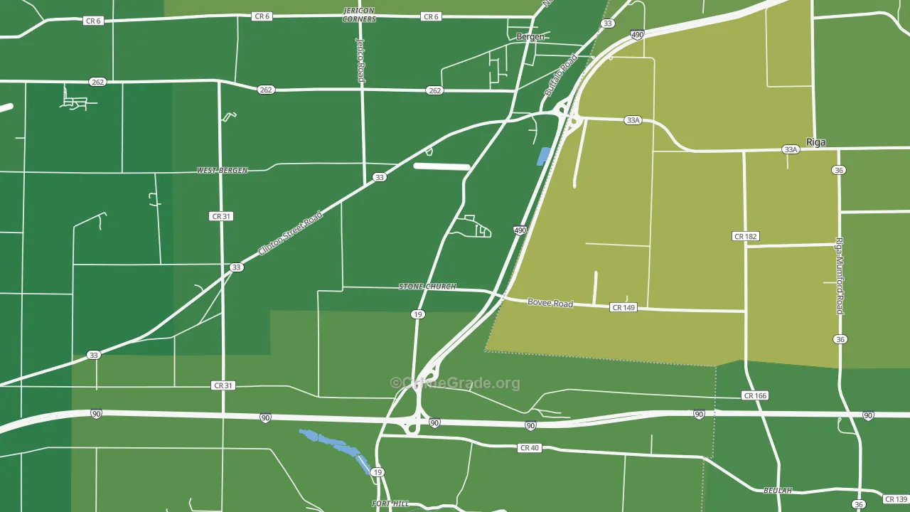 Stone Church, NY Map of Vandalism Rates
