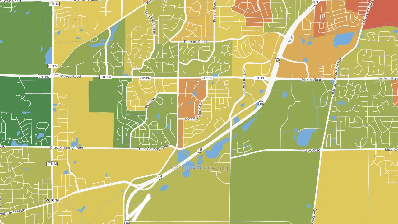 Stone Meadows, Madison, WI Map of Vandalism Rates