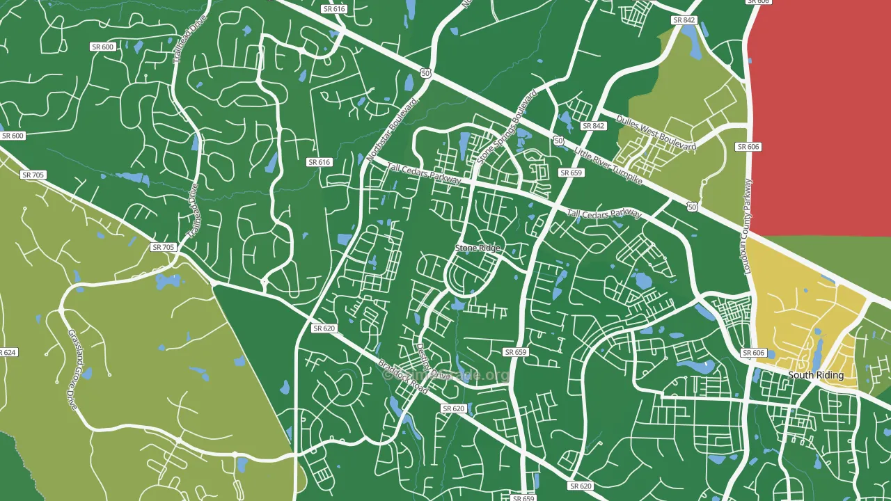 Stone Ridge, VA Map of Vandalism Rates