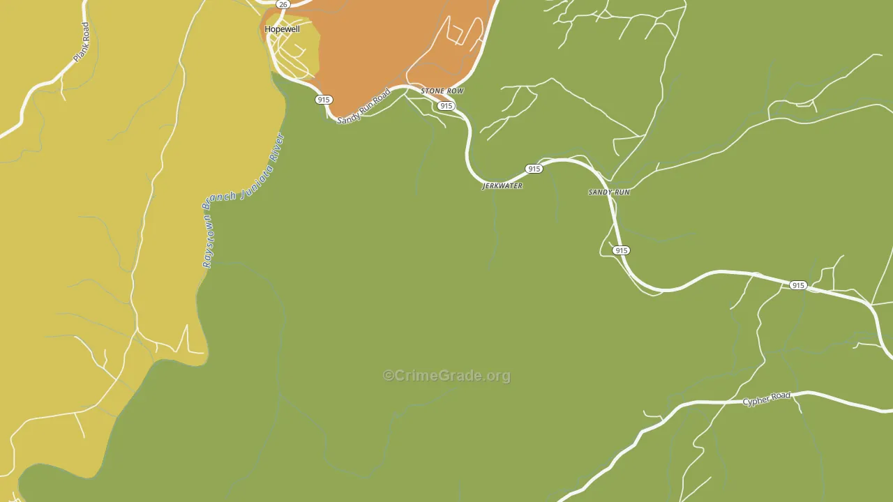 Stone Row, PA Map of Vandalism Rates