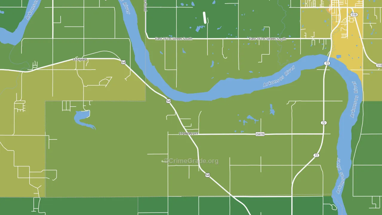Stonebluff, OK Map of Vandalism Rates