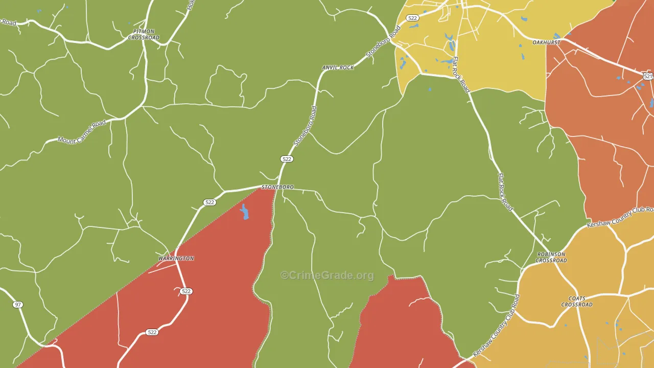 Stoneboro, SC Map of Vandalism Rates