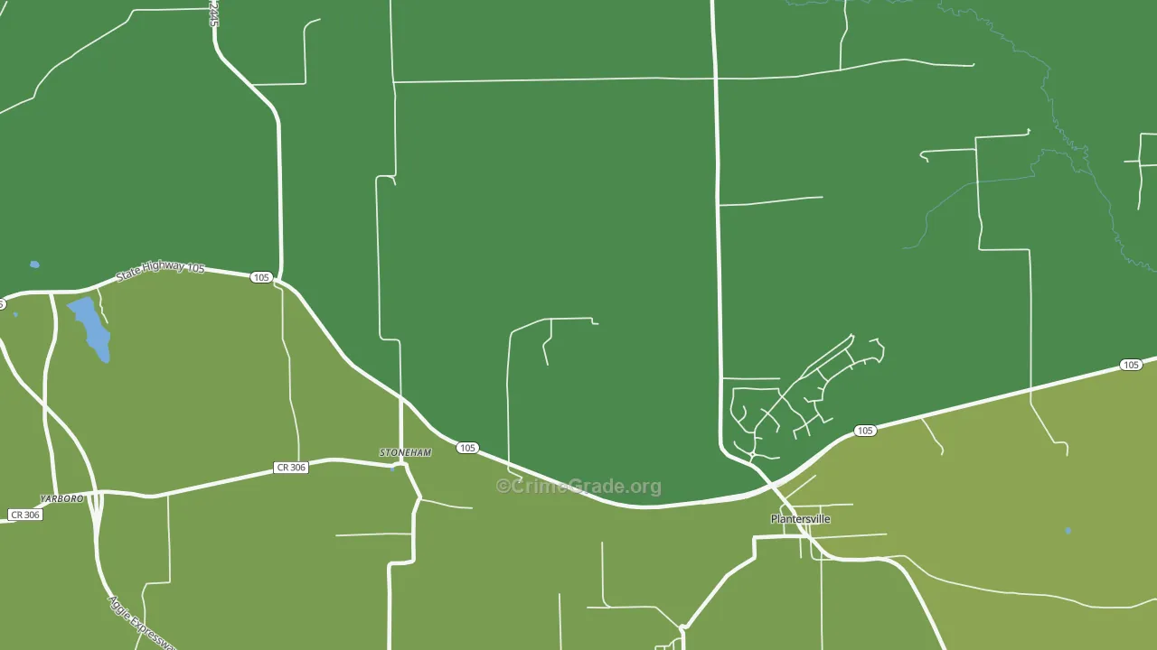 Stoneham, TX Map of Vandalism Rates