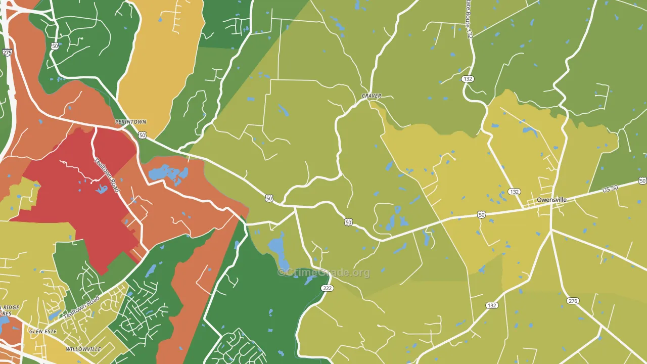 Stonelick, OH Map of Vandalism Rates