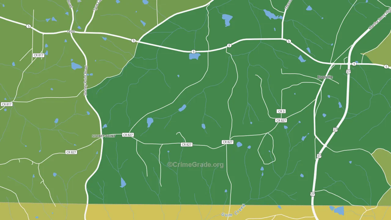 Stoney Point, GA Map of Vandalism Rates