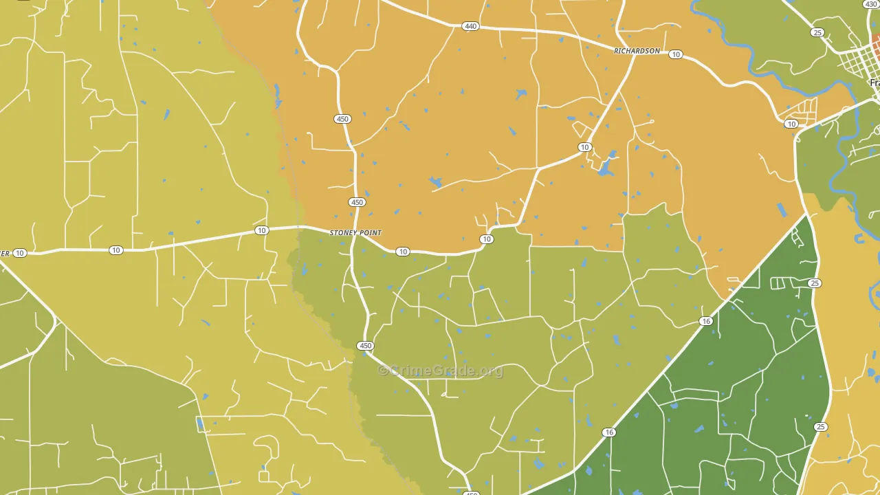 Stoney Point, LA Map of Vandalism Rates