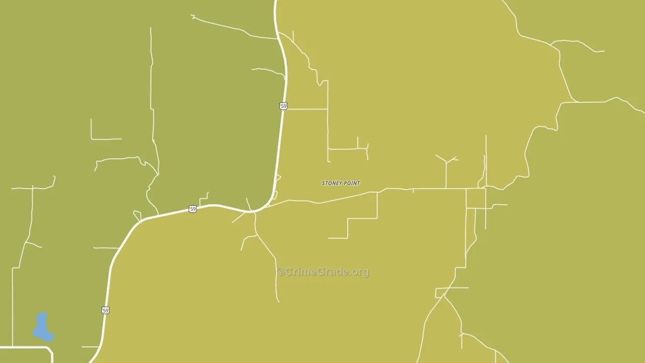 Stoney Point, OK Map of Vandalism Rates
