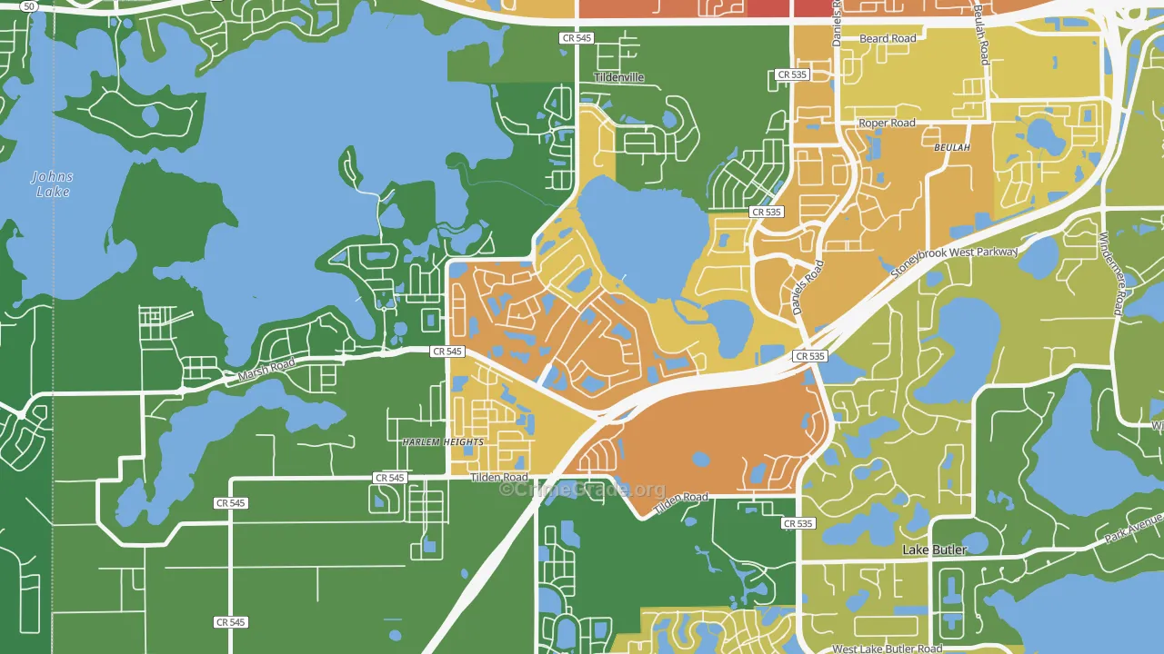Stoneybrook West, Winter Garden, FL Map of Vandalism Rates