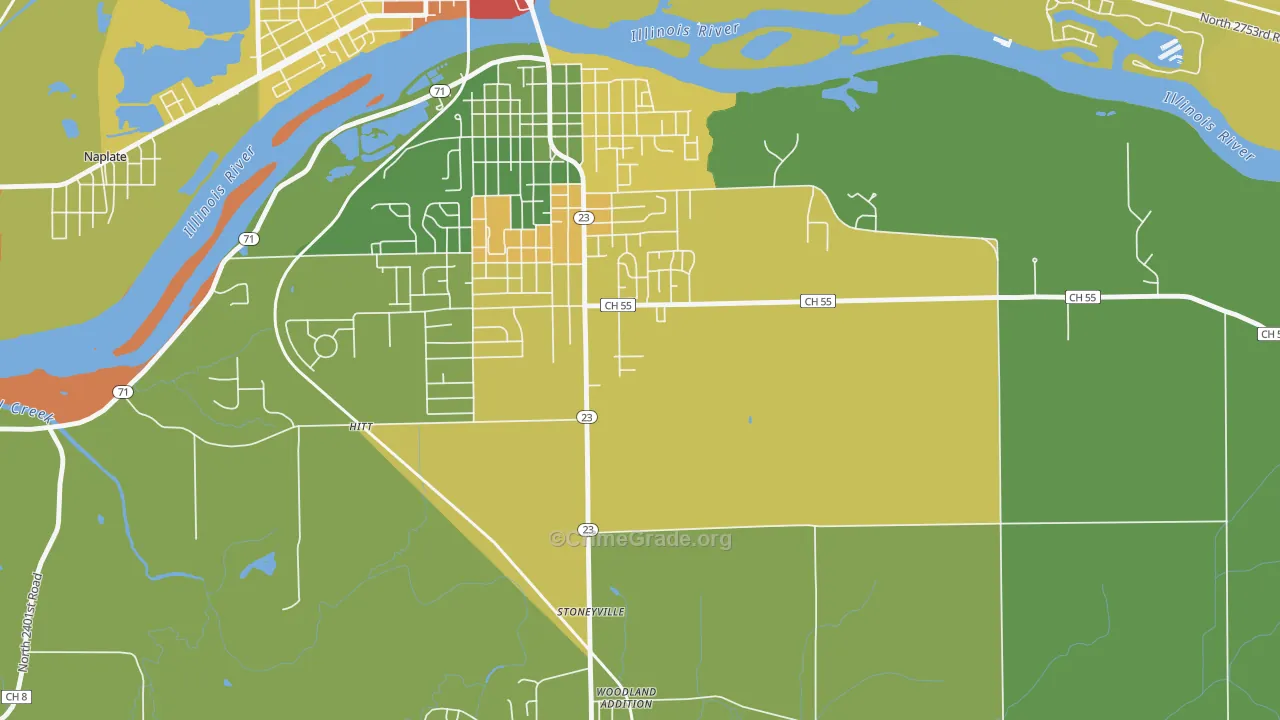Stoneyville, IL Map of Vandalism Rates