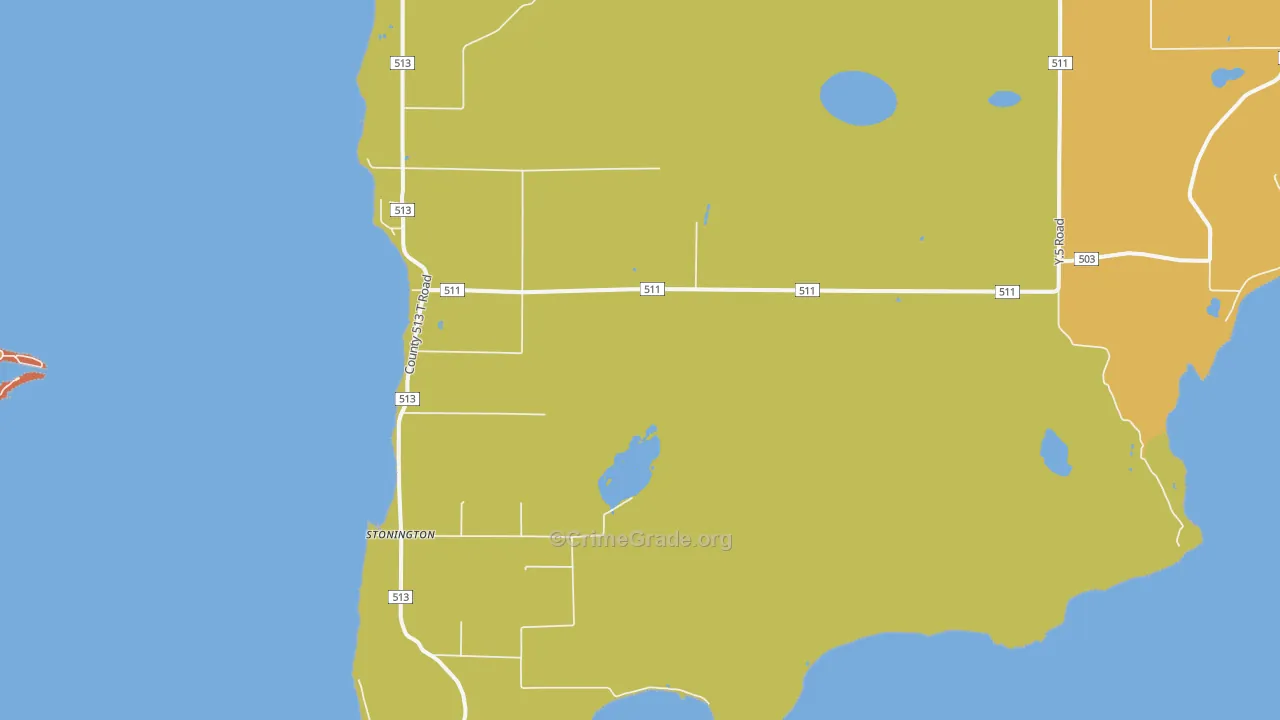 Stonington, MI Map of Vandalism Rates