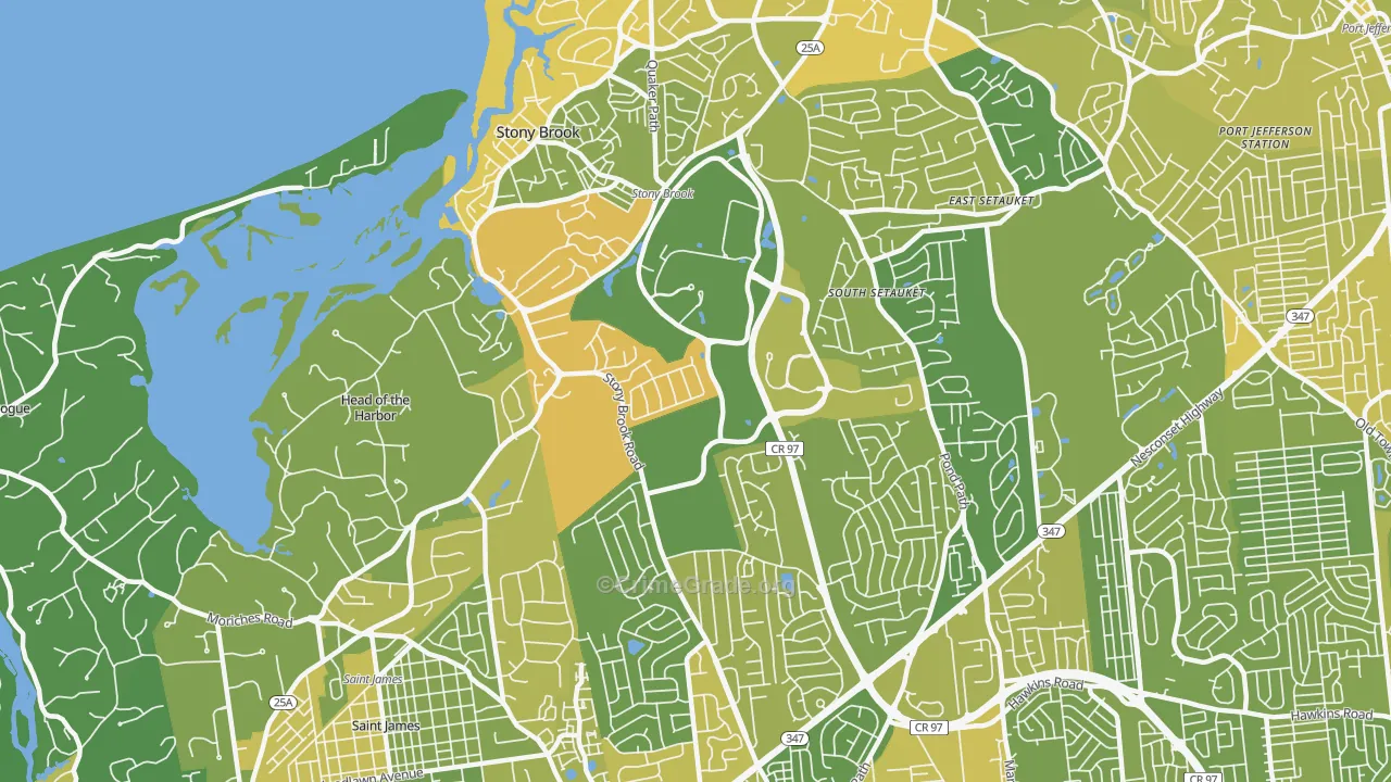 Stony Brook, NY Map of Vandalism Rates